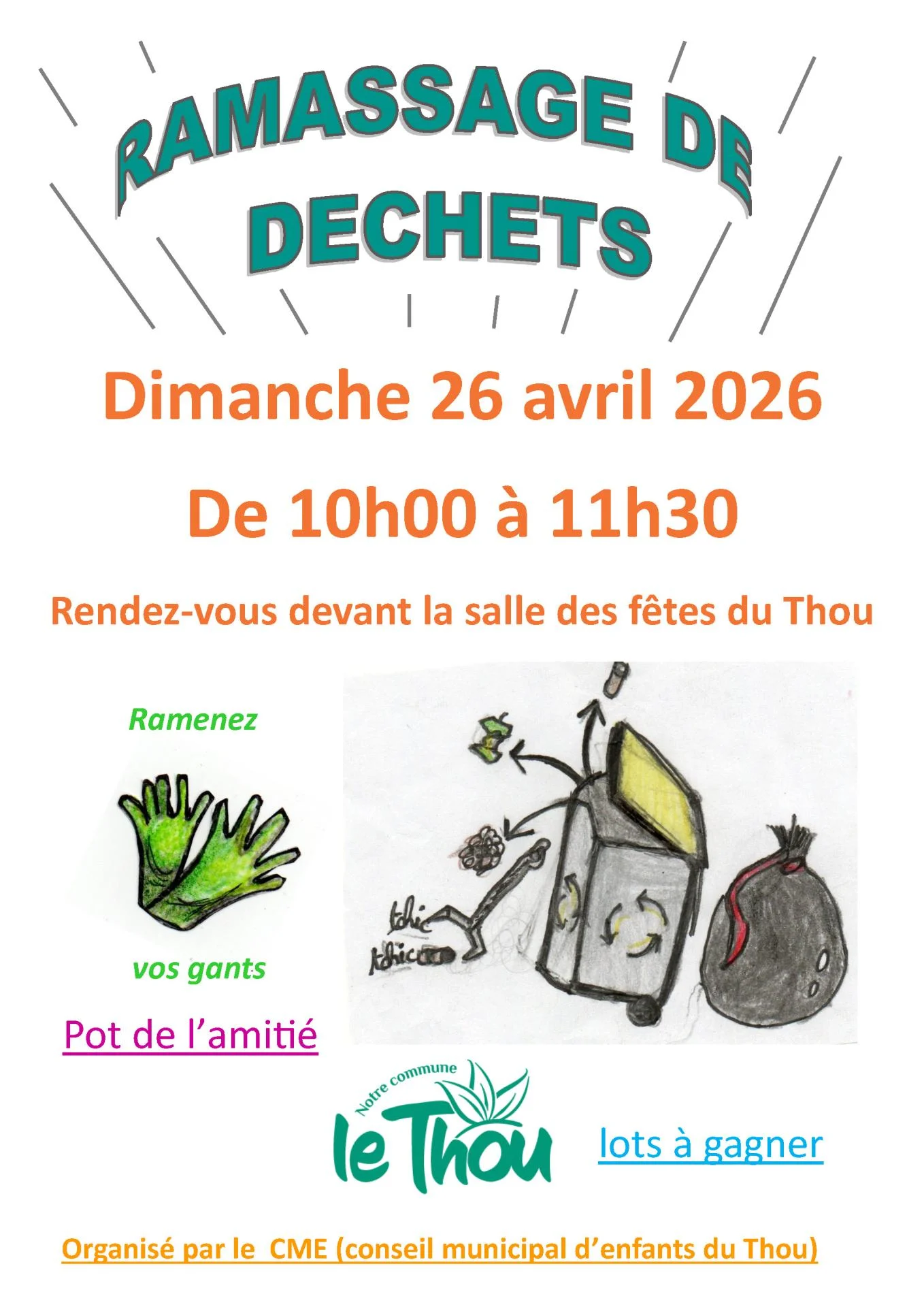 Affiche ramassage dechets 26 04 2026