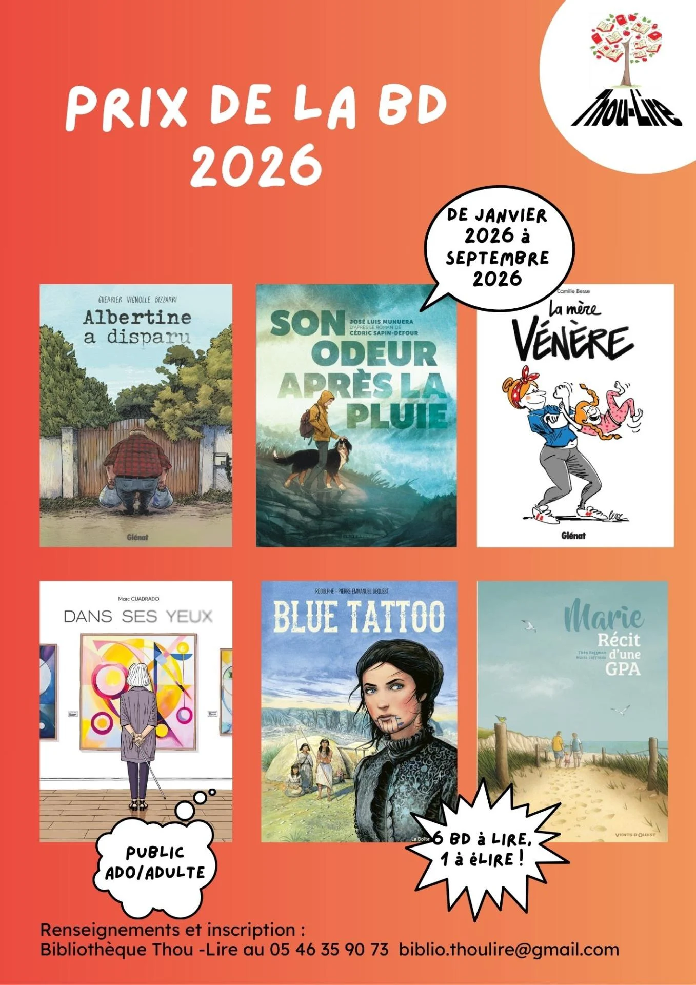 Bibliotheque affiche bd