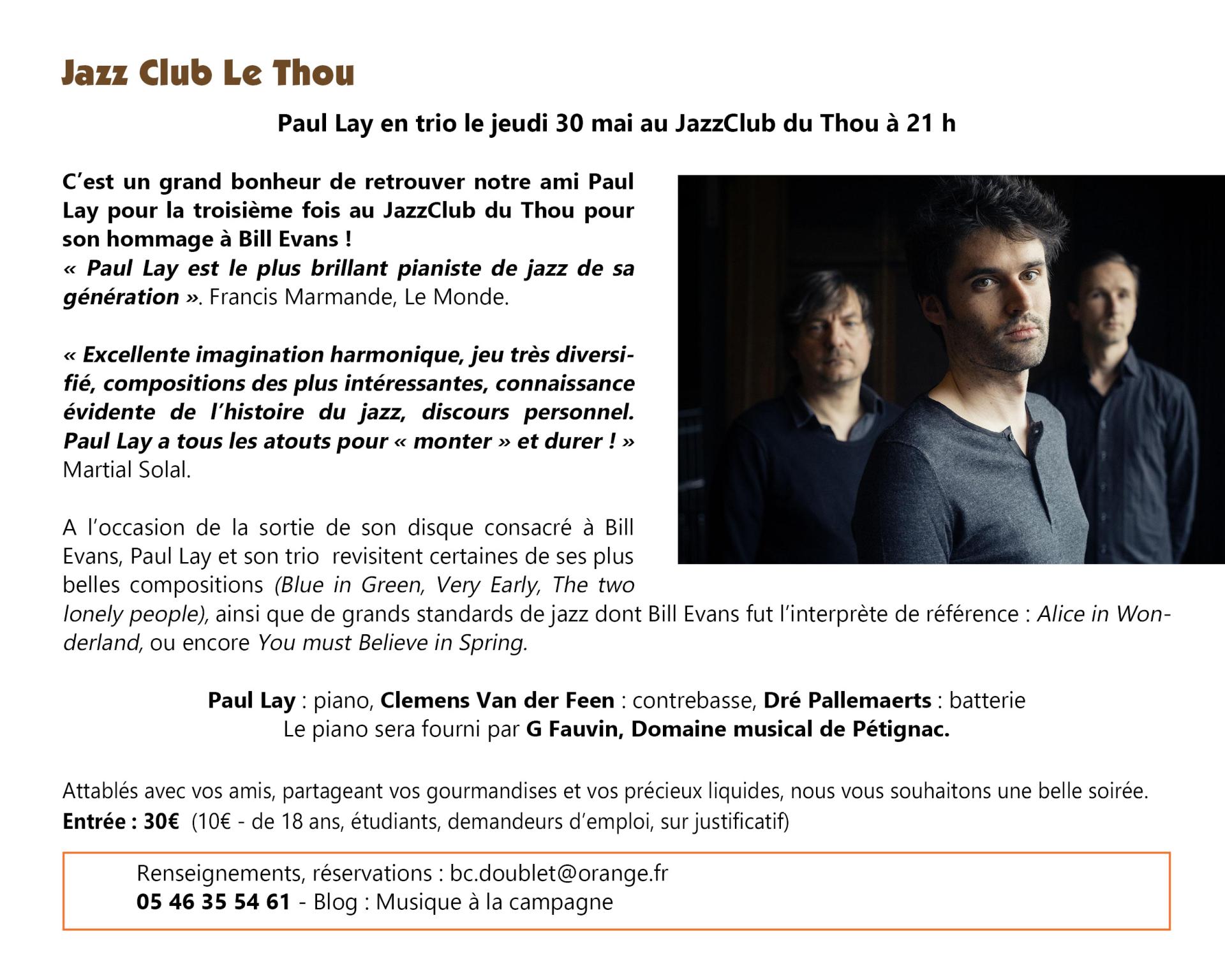 Paul lay en trio 30 mai 2024