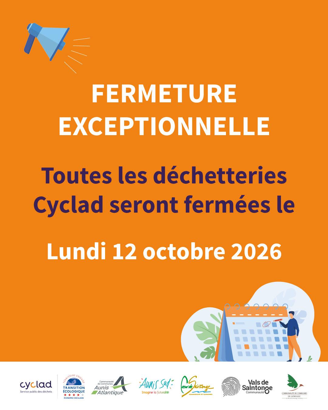 Fermeture exceptionnelle des déchetteries