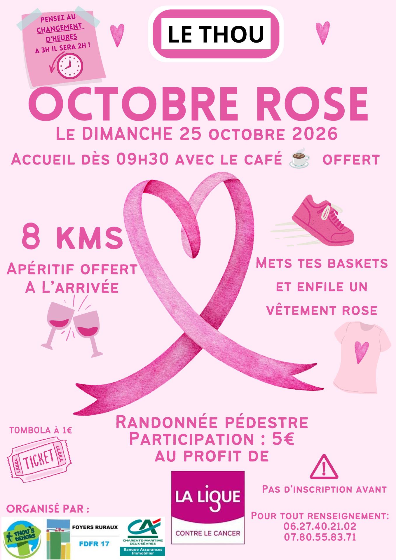 Rando octobre rose thou s dehors 2026